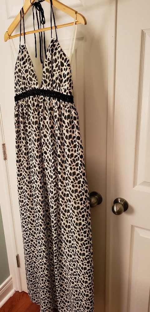 Animal print maxi dress